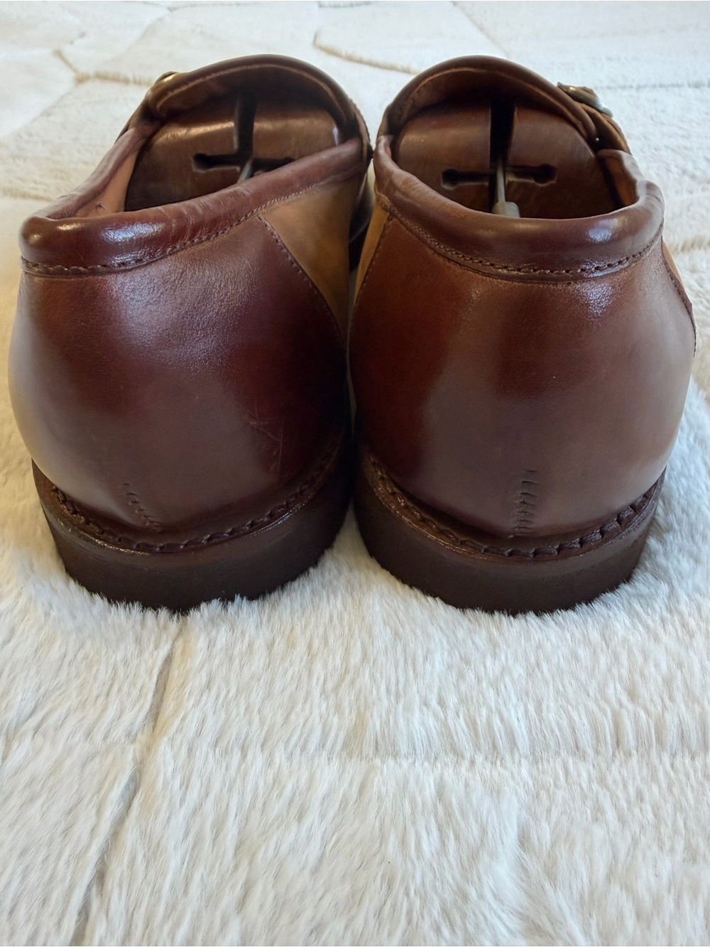 VINTAGE 1982 NEW! Deadstock USA FootJoy Classics Brown Kiltie Fringe Loafers 10 - Picture 6 of 10